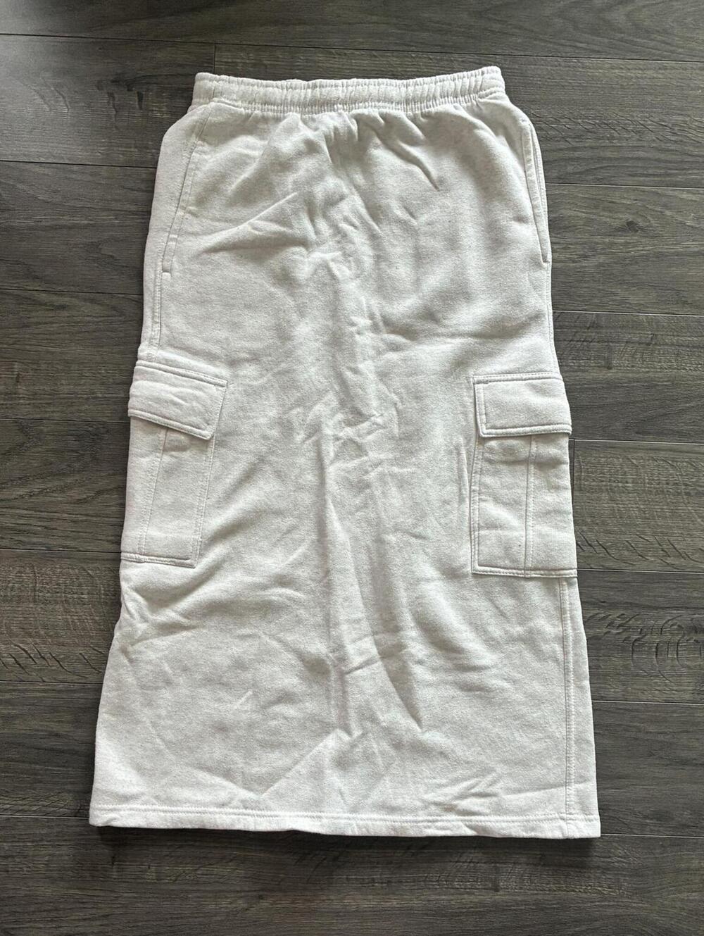Beige cargo maxi skirt